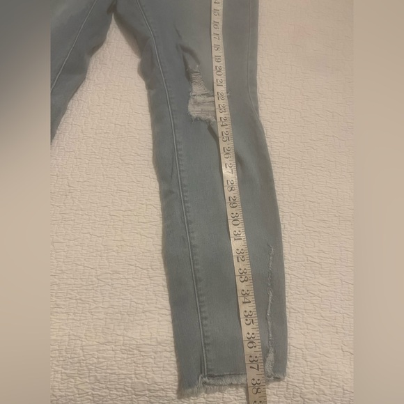 Lane Bryant Women's Distressed Skinny Jeans Size 16 Blue Stretch Denim Mid Rise - Picture 11 of 11